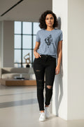 Women’s High-Waisted Cotton T-Shirt | Modern Persian Calligraphy | Eshgh عشق | Mehrbunoo