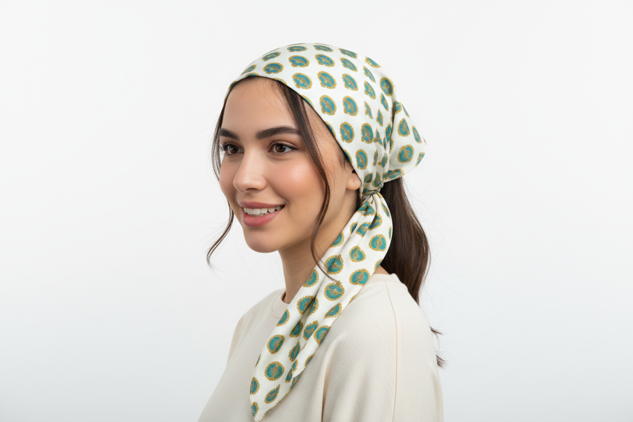 Scarf _Shawl – Faravahar & Crown | Ancient Persian Heritage | Mehrbunoo Collection