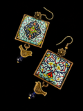 Handmade Earrings | Hand Painted Persian Style Earrings  | Mehrbunoo
