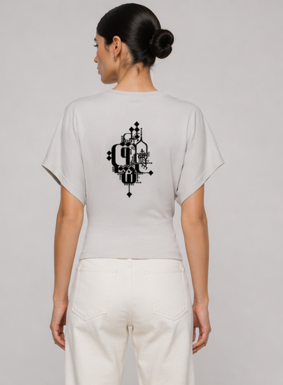Cropped Shirt – Eshgh عشق | Modern Persian Calligraphy | Mehrbunoo