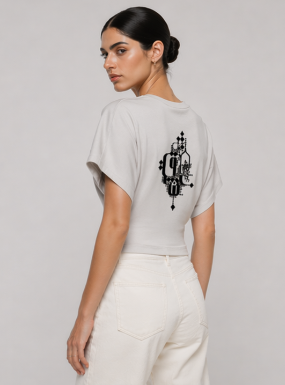 Cropped Shirt – Eshgh عشق | Modern Persian Calligraphy | Mehrbunoo