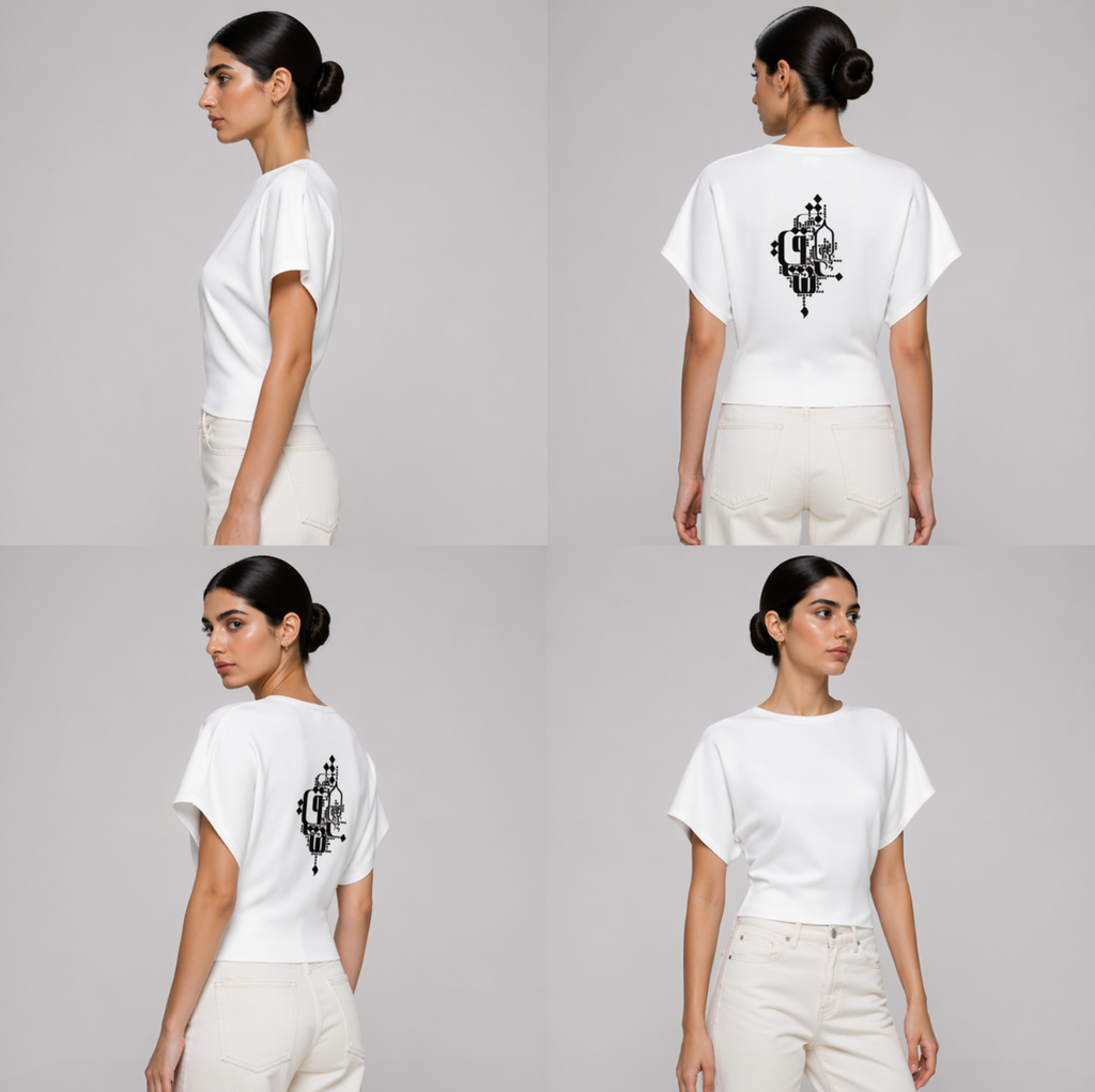 Cropped Shirt – Eshgh عشق | Modern Persian Calligraphy | Mehrbunoo