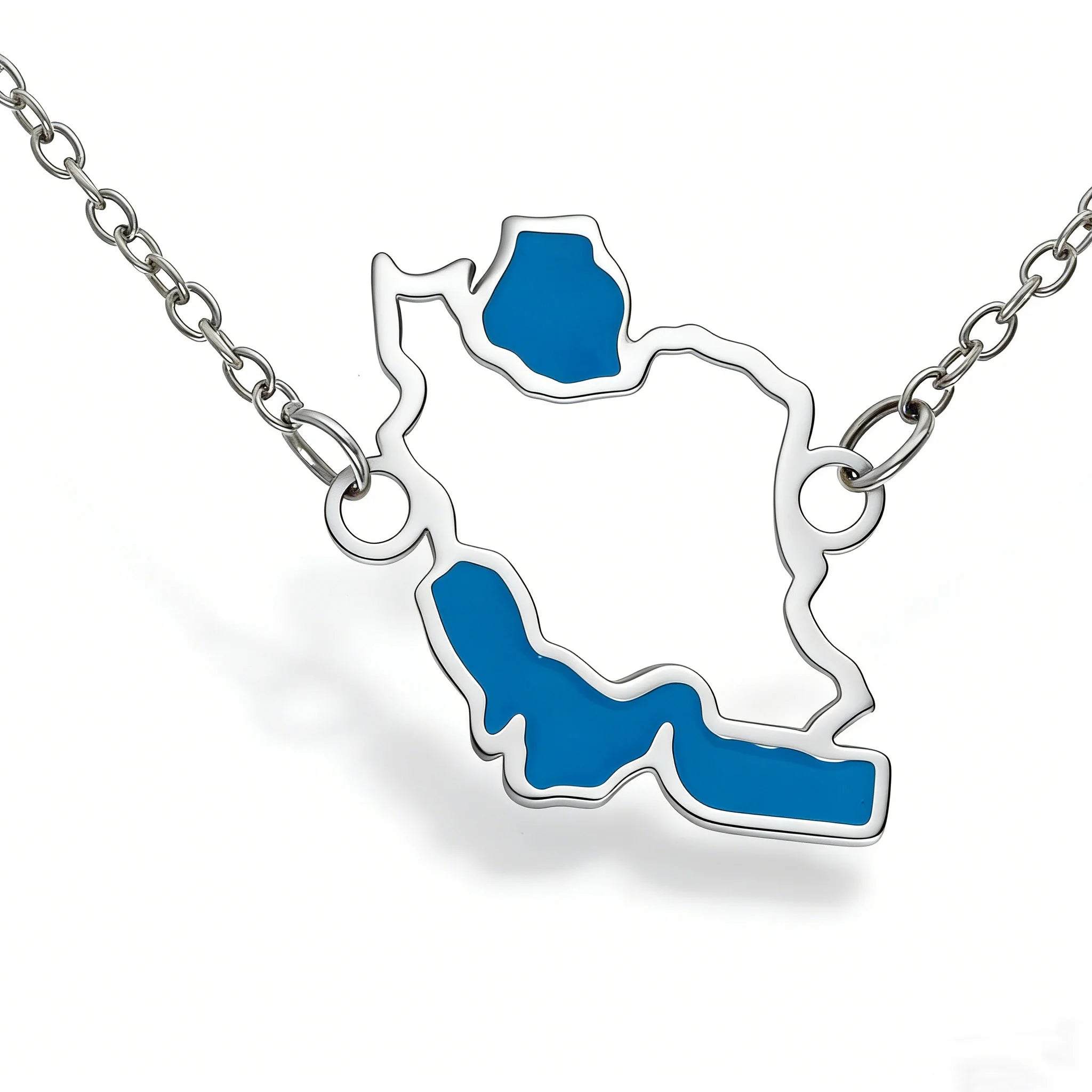 Iran Map Necklace – Enamel Pendant | Persian Heritage | Mehrbunoo
