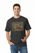 Unisex Seamless Graphic T-Shirt | Vintage Iran Stamp Design | Mehrbunoo