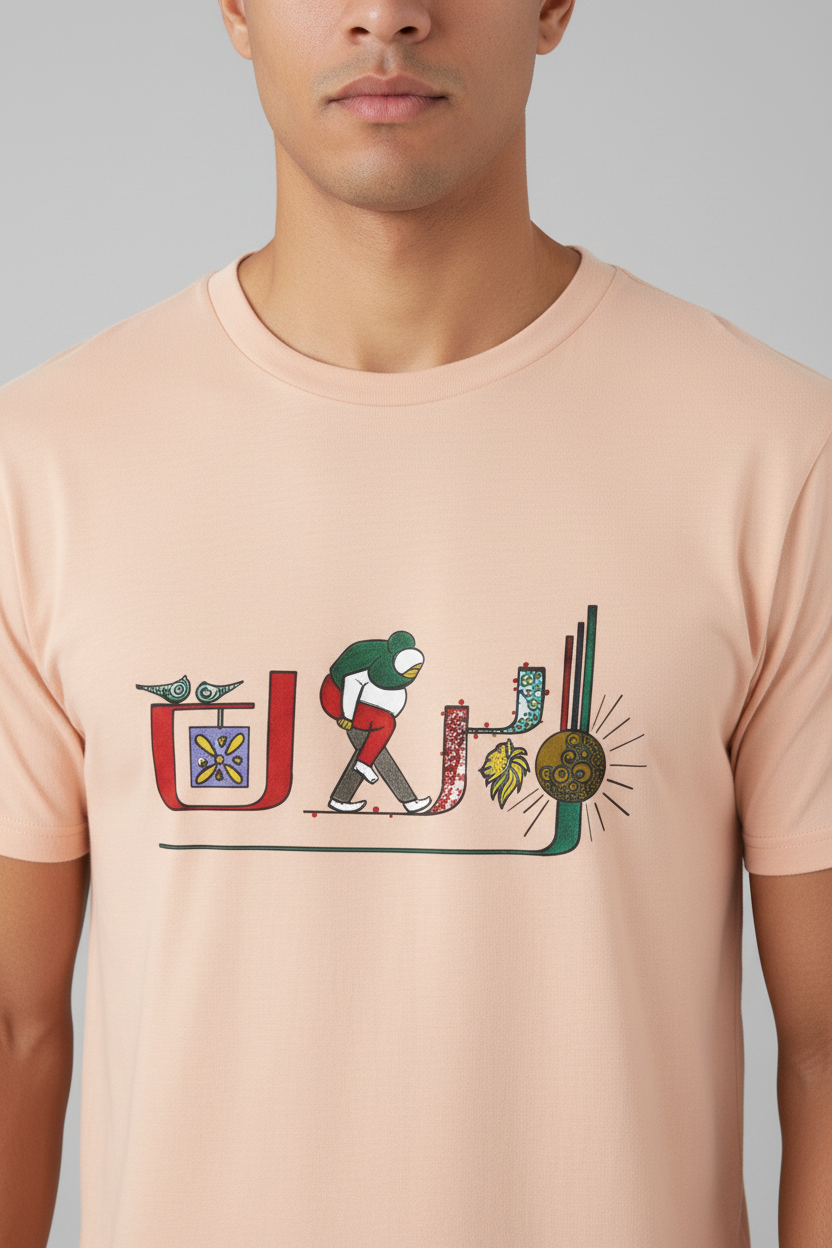 Vibrant Look |  Unisex Organic Cotton T-Shirt – Persian Typography | Iran ایران | Mehrbunoo Collection