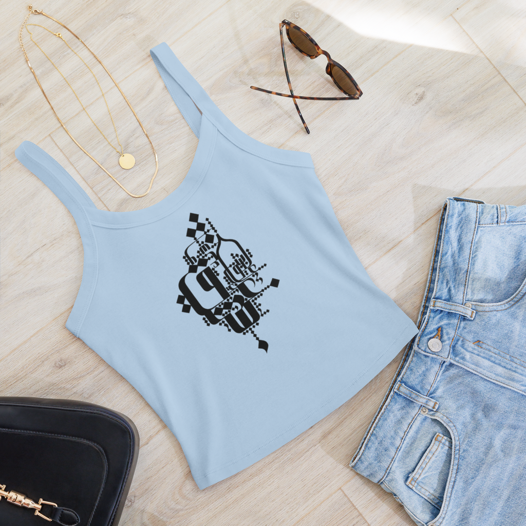 Cotton micro-rib cotton tank top | Modern Persian Calligraphy | “Eshgh – عشق” | Mehrbunoo