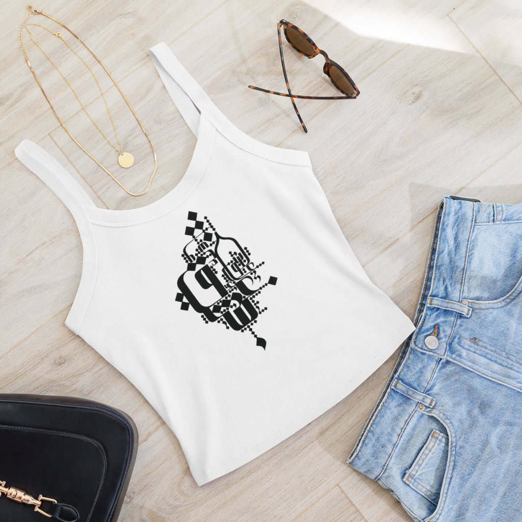 Cotton micro-rib cotton tank top | Modern Persian Calligraphy | “Eshgh – عشق” | Mehrbunoo